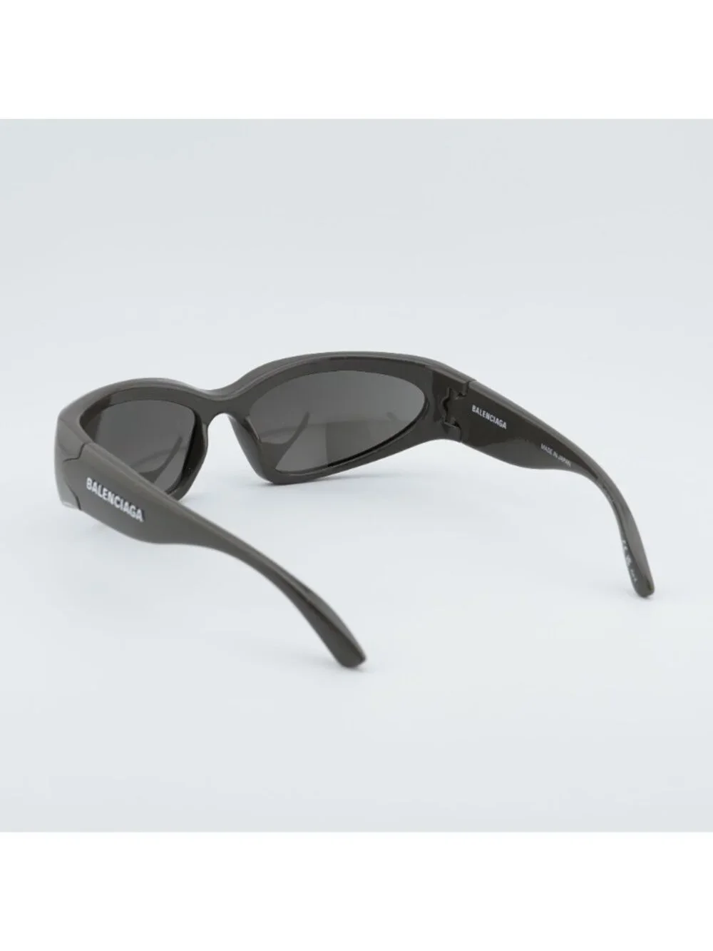 Balenciaga BB0157S 008 Sport Sunglasses Grey Geometric Frame, Grey Lenses